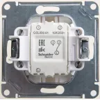 GLOSSA Переключатель одноклавишный схема 6 перламутр в рамку