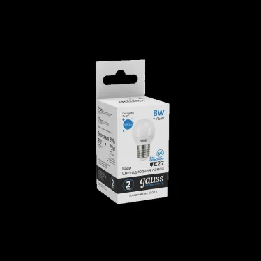 Лампа светодиодная LED 8 Вт 560 лм 6500К шар P45 холодный E27 AC 220В Elementary Gauss