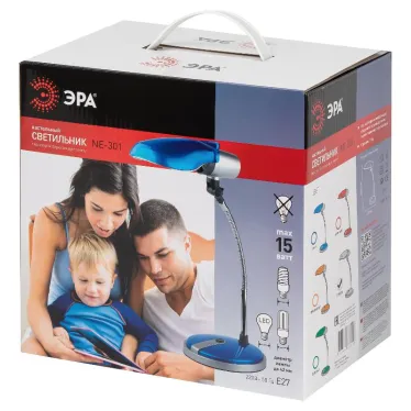 Светильник настольный серебро NE-301-E27-15W-S ЭРА