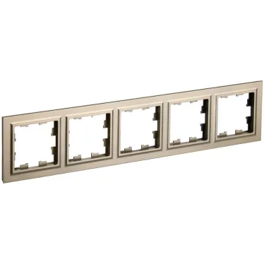 BRITE Рамка 5 постов РУ-5-БрШ шампань