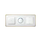 Рамка декоративная, 3 поста, Select, S82 Detail, белый-золото