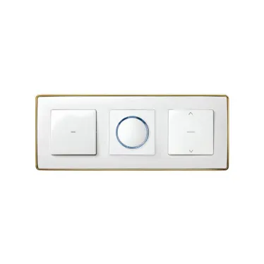 Рамка декоративная, 3 поста, Select, S82 Detail, белый-золото