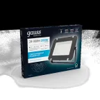 Прожектор светодиодный ДО 200 Вт 24000 лм 6500К AC 220В IP65 290х32х400мм матрированное закаленное стекло Qplus Gauss