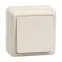 ОКТАВА Выключатель одноклавишный наружный бежевый 10А