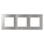 Рамка для розеток и выключателей Серия 12 12-5103-03 на 3 поста, Сатин, алюминий