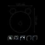 Светильник ночник настольный 5 Вт 200 лм 2700-6000К DC 5В Голубой IP20 100х100х109мм с Li-ion акк 1200мА диммируемый Qplus Gauss