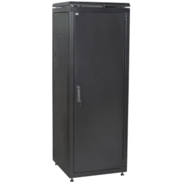 Шкаф сетевой 19дюйм LINEA N 24U 600х1000 мм металлические двери черный