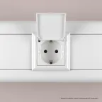 Avanti Розетка с крышкой ''Белое облако'', 2P+E, 2 модульная