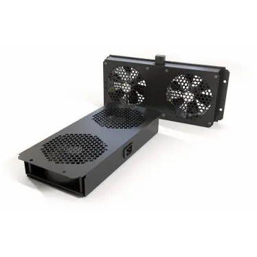 Модуль вентиляторный потолочный с 2-мявентиляторами для установки в шкафы серий TTC2. TTB и TWB. с подшипниками и крепежными элементами.без кабеля питания. цвет черный (RAL 9004SN)