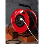 Удлинитель на катушке Гефест 2.0 4 гнезда 50м с заземлением и предохранителем КГ 3x2.5 16А/3.5кВт PROxima