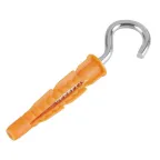 Шуруп-полукольцо 5х40 с полипропропиленовым универсальным дюбелем 8.0х51 (2шт)