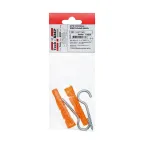 Шуруп-полукольцо 5х40 с полипропропиленовым универсальным дюбелем 8.0х51 (2шт)