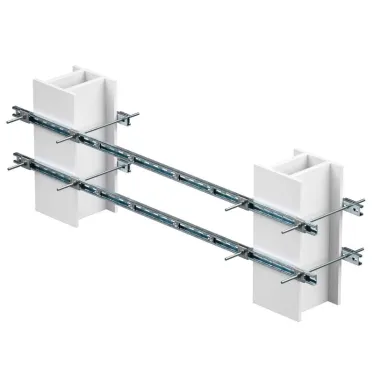 Обжимной комплект монтажных профилей тип 3 , крепление к двум стойкам размерами 250 на 240 мм , длина профиля 800 мм , для крепления 1 оболочки одного типоразмера винтами din 84 M6X40 4 шт. , горячеоцинкованный