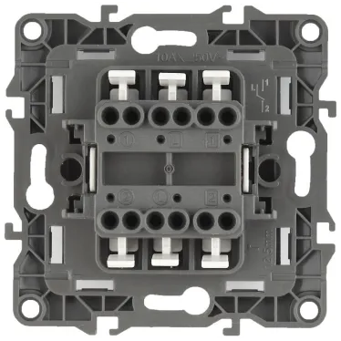 Переключатель двойной, 10АХ-250В, Эра12, слоновая кость,12-1106-02
