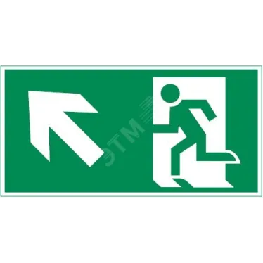 Пиктограмма (Наклейка)"ФИГУРА / СТРЕЛКА ВЛЕВО ВВЕРХ" 300х150мм для  IP65 Giant/Vision/IP65 Basic | V5-EM03-60.003.017 | VARTON