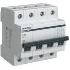 Автоматический выключатель ВА47-29М 4P 25А 4,5кА C GENERICA