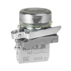 Кнопка КМЕ4210мС-черный-1но+0нз-цилиндр-IP65-