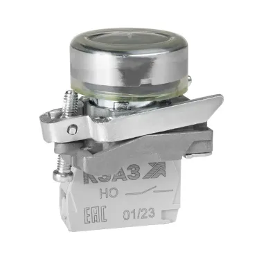 Кнопка КМЕ4210мС-черный-1но+0нз-цилиндр-IP65-