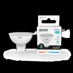 Лампа светодиодная LED 3.5 Вт 300 лм 4100К софит MR16 нейтральный GU5.3 AC 220В Elementary Gauss