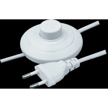 Шнур NPS-FS01-170-2x0.5-WH 1.7м с выкл. белый Nav