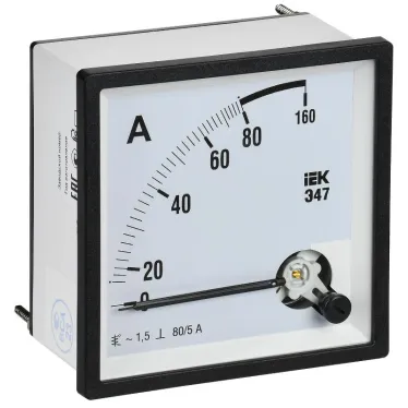 Амперметр Э47 80/5А класс точности 1,5 96х96мм