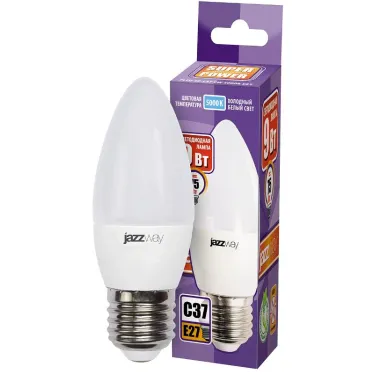 Лампа светодиодная LED 9Вт Е27 5000K матовая свеча