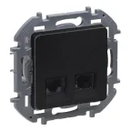 Двойная розетка RJ 45 категория 6 UTP INSPIRIA антрацит