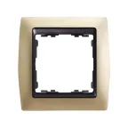 Рамка на 1 пост, S82, шампань матовая - графит