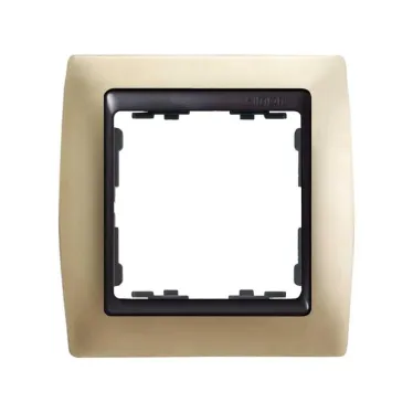 Рамка на 1 пост, S82, шампань матовая - графит