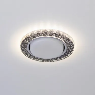 Светильник встраиваемый со светодиодной подсветкой DK LD51 WH/BK GX53 белый черный