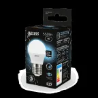 Лампа светодиодная LED 7 Вт 550 лм 4100К шар P45 нейтральный E27 AC 220В шаговое диммирование выключателем Black Gauss
