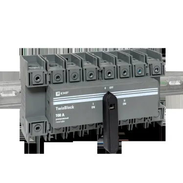 Рубильник 100A 4P реверсивный c рукояткой для прямой установки TwinBlock