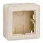 W59 коробка подъемная для наружного монтажа с рамкой 1-местная, слоновая кость
