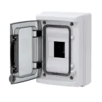 Щит распределительный навесной ЩРн-П-4 IP65 пластиковый прозрачная дверь серый