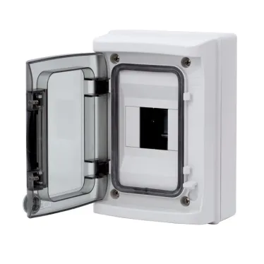 Щит распределительный навесной ЩРн-П-4 IP65 пластиковый прозрачная дверь серый