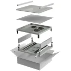 Комплект основание и крыша 600х1000мм шкафа 18-27U LINEA N сер.