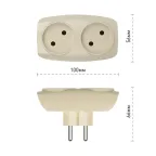 Тройник 2гн, без заземл. (сл. кость) (10/60/1500) SP-2-I