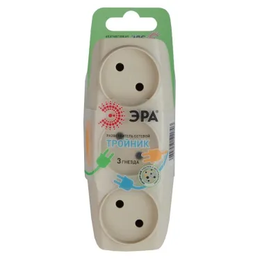 Тройник 3гн, без заземл. (сл. кость) (10/60/1200) SP-3-I