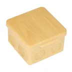 Коробка распаячная КМР-030-034 пылевлагозащищенная без мембранных вводов (109х109х55) светлое дерево PROxima