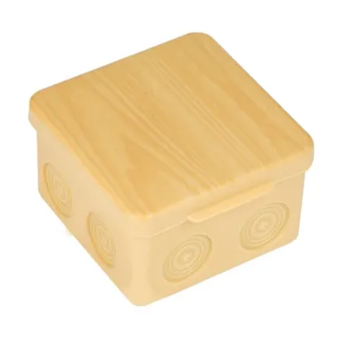 Коробка распаячная КМР-030-034 пылевлагозащищенная без мембранных вводов (109х109х55) светлое дерево PROxima