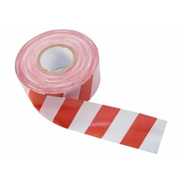 Лента оградительная 75 мм х 50 м PROconnect, цвет белый красный