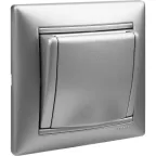 VALENA Рамка 1 пост горизонтальная алюминий