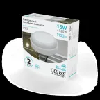 Светильник светодиодный ДБП 15 Вт 1100 лм 4000К AC 220В Белый IP65 круг D155х52мм Пластик ЖКХ с оптико-микроволновым датчиком движения Elementary Gauss