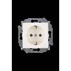 15 Розетка с заземлением 16А 250В винтовой зажим слоновая кость