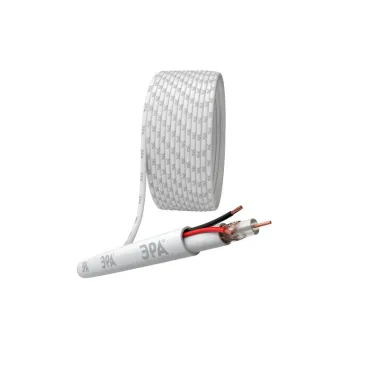 Кабель для аналогового видеонаблюдения ЭРА K-0.5-PVC КВК-В-2 +2x0.5 мм кв. бухта 200 метров. белый