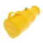 Розетка переносная влагозащищенная с крышкой, с/з, 16 А, IP44, каучук желтая, REXANT
