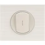 Рамка, однопостовая, Corian белый рельеф