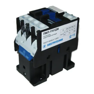 ПМЛ-1161ДМ УХЛ4 Б, 220В/50Гц, 1р, 16А, нереверсивный, без реле, IP20, пускатель электромагнитный (ЭТ)