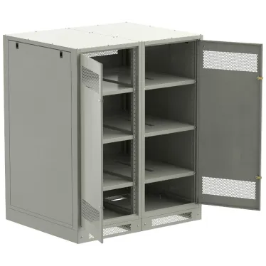 Шкаф LINEA B (пустой) 1450х1200х950мм двустворчатая металлическая дверь серый