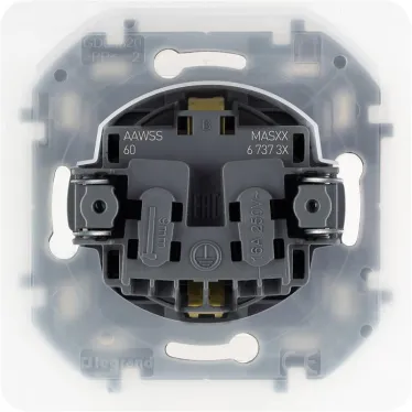 Розетка 2К+З IP 44 с откидной крышкой и шторками немецкий стандарт 16 А 250 В~ INSPIRIA антрацит